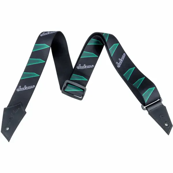 Ремень для гитары Jackson Strap with Headstock Pattern Black/Green