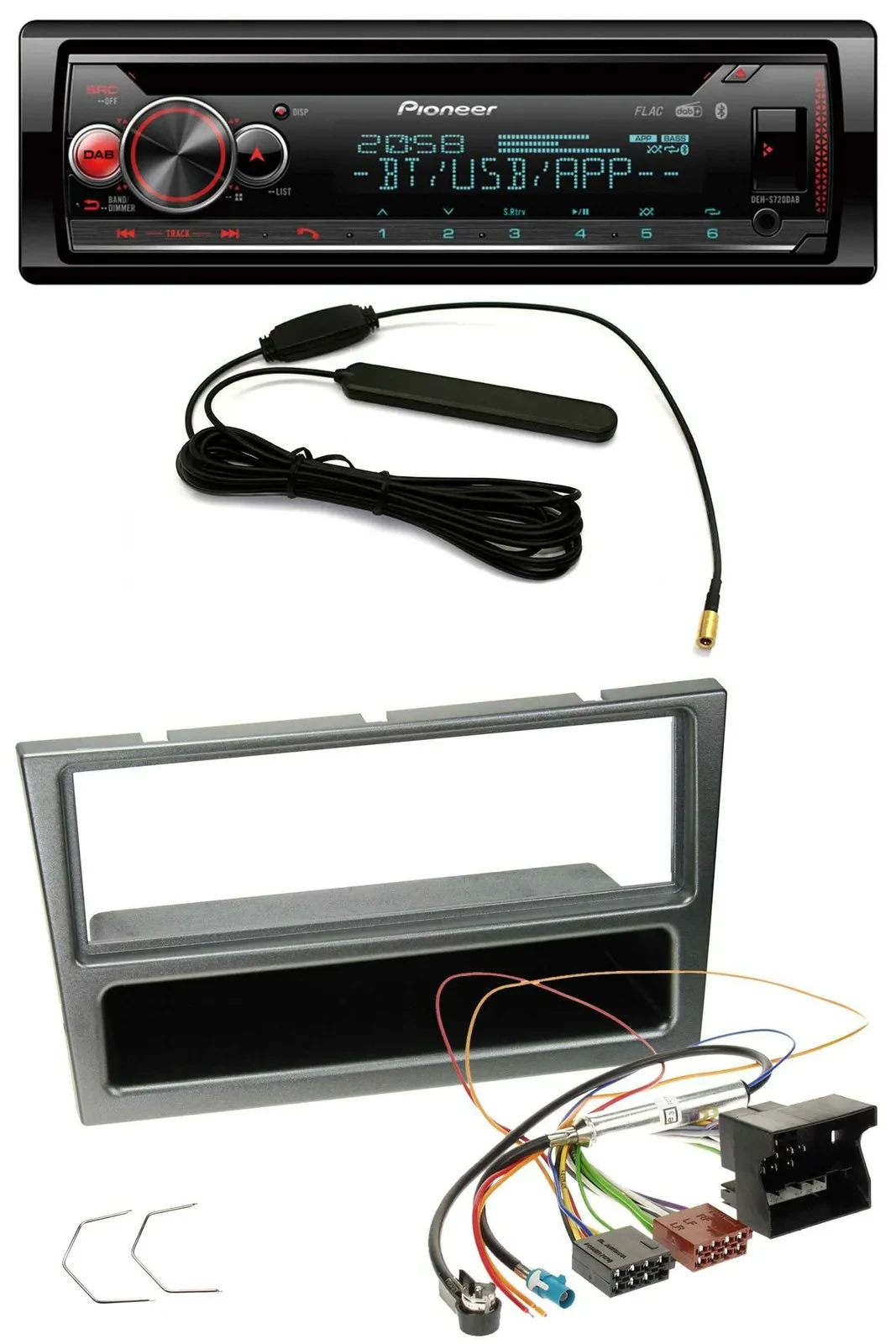 Автомагнитола Pioneer USB DAB MP3 Bluetooth CD для Opel Corsa C (Quadlock, 2004–2006)