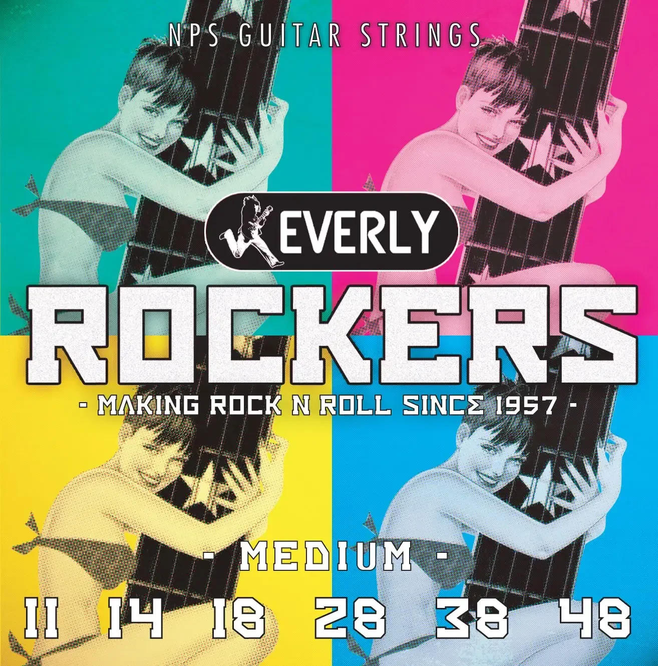 Струны для электрогитары Everly 9011 Rockers 11-48