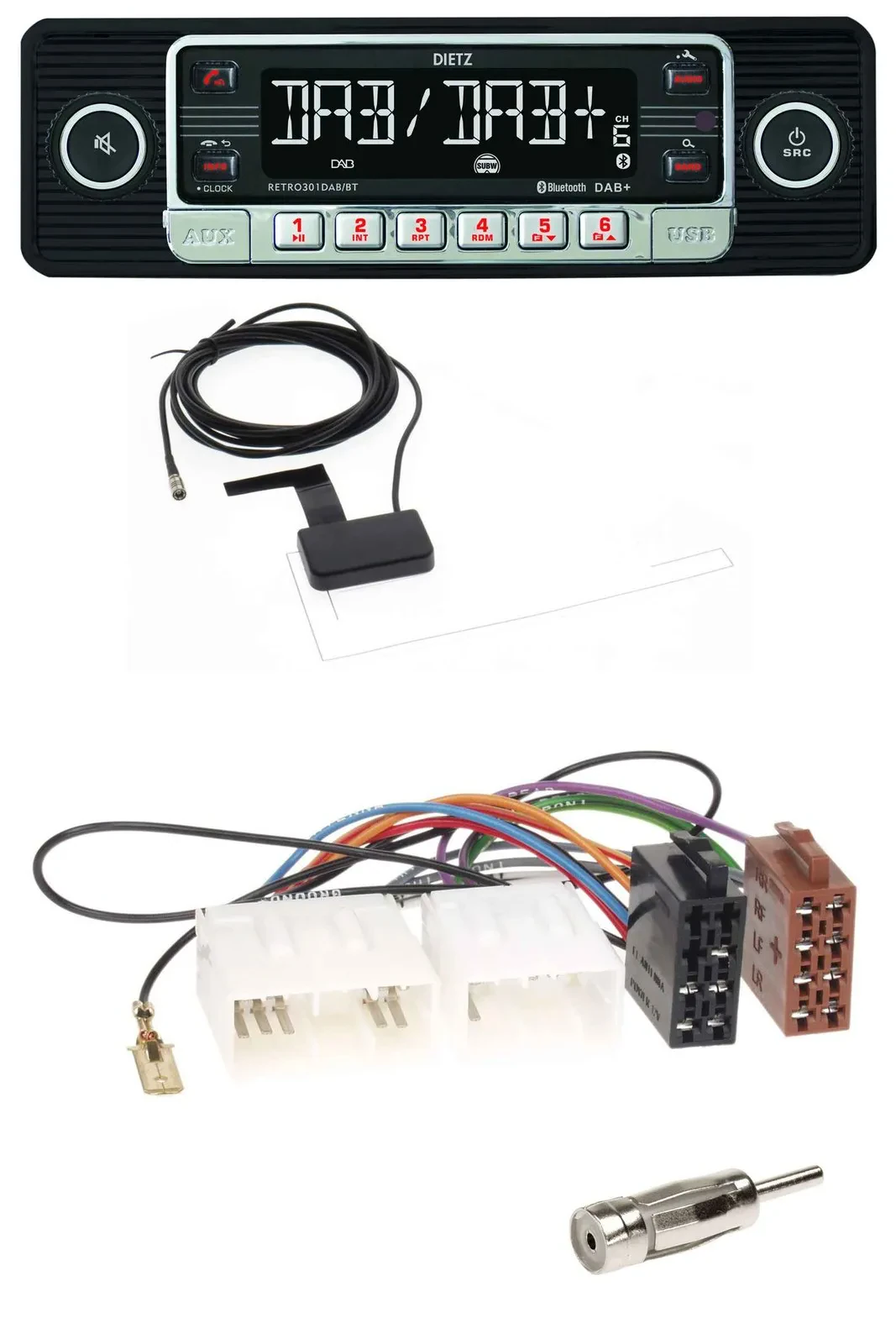 Dietz DAB Bluetooth USB MP3 Autoradio für Mazda MX-5 (1989-2000)