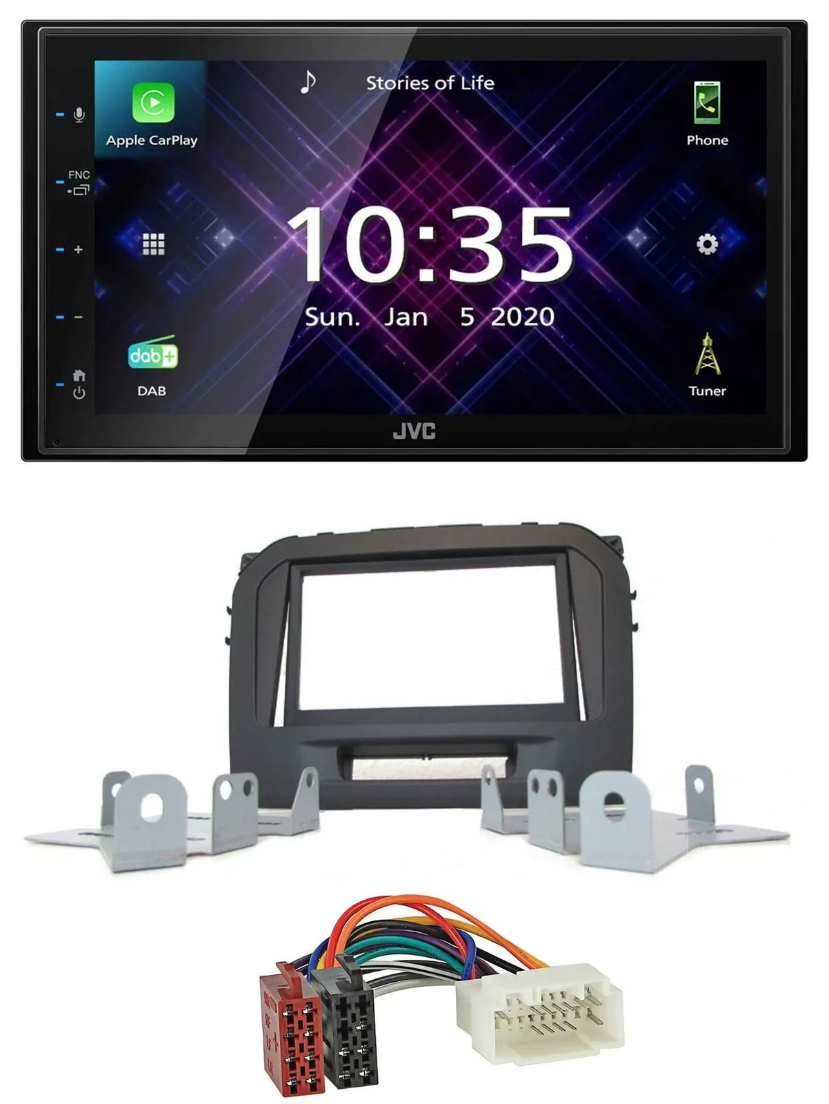 JVC DAB 2DIN MP3 Bluetooth USB Autoradio für Suzuki Vitara LY ab 04/2015
