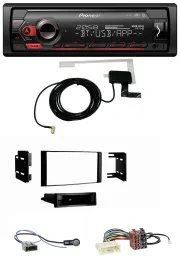 Автомагнитола Pioneer DAB USB MP3 Bluetooth для Nissan Micra 2013–2017, черный матовый