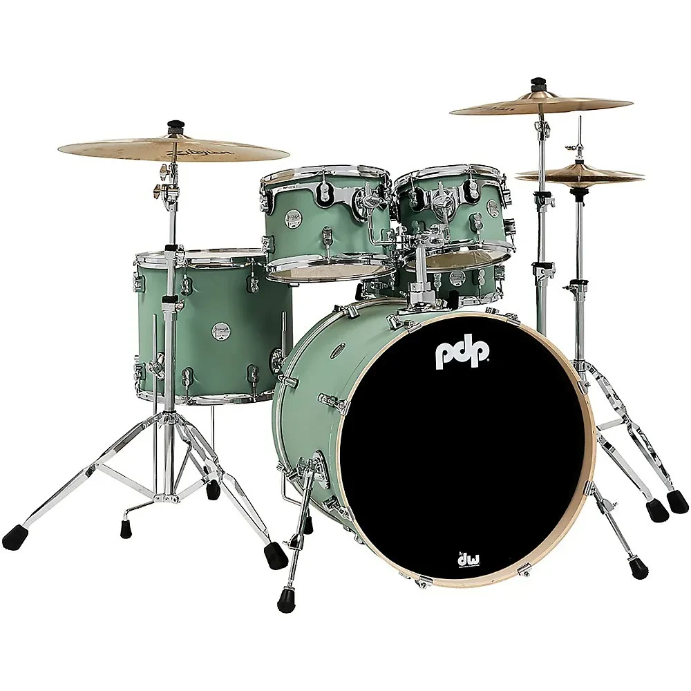 PDP by DW Concept Maple 5-Piece Shell Pack with Chrome Hardware Satin Seafoam