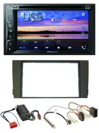 Pioneer Bluetooth 2DIN USB DVD DAB MP3 Autoradio für Audi A6 01-05 C5 Bose Aktiv
