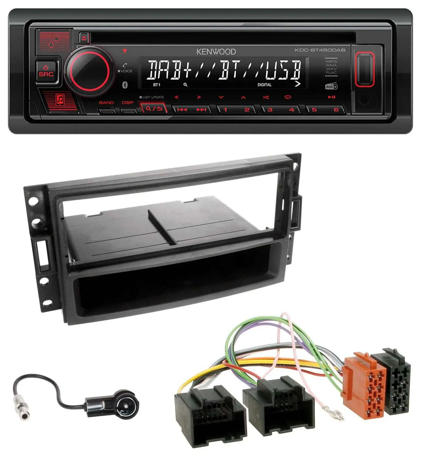 Kenwood MP3 CD USB Bluetooth DAB Autoradio für Chevrolet Corvette Uplander 05-13