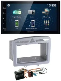 Kenwood 2DIN Bluetooth MP3 USB DAB Autoradio für Peugeot 308 09-13 warmsilber