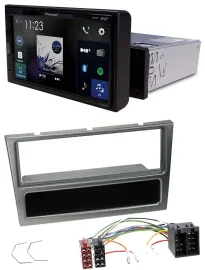 Pioneer DAB MP3 Bluetooth USB Autoradio für Opel Corsa C ISO 2000-2004 aluminium