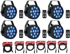 Светодиодный прибор Rockville RockPAR TRI LED RGB с аксессуарами (6 штук)