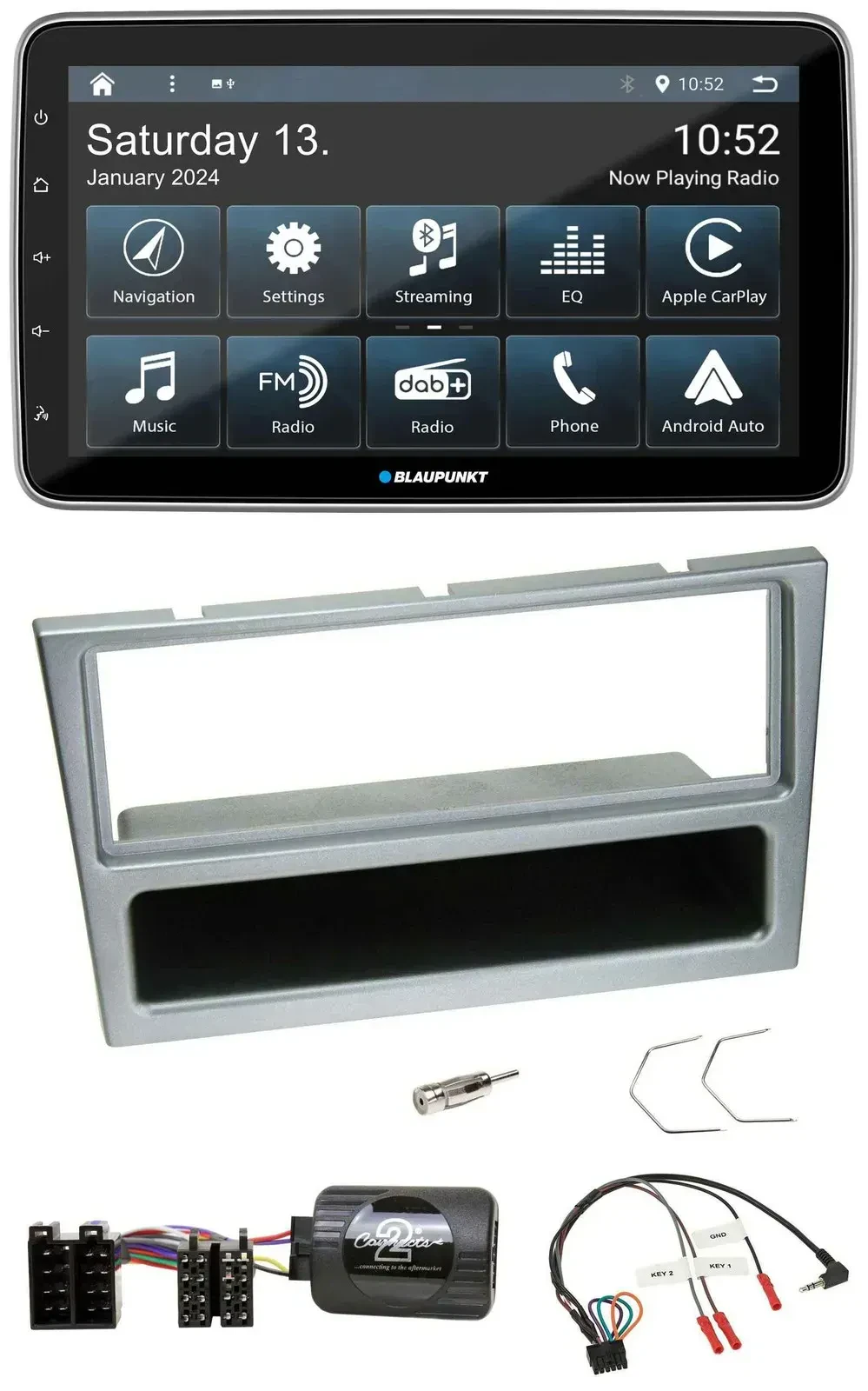 Blaupunkt USB DAB SD Lenkrad Bluetooth Autoradio für Opel Corsa C 2000-2004 silb