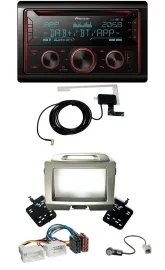 Автомагнитола Pioneer 2-DIN, MP3, DAB, USB, CD, Bluetooth для Kia Sportage (SL, 2010–2015), серебристая