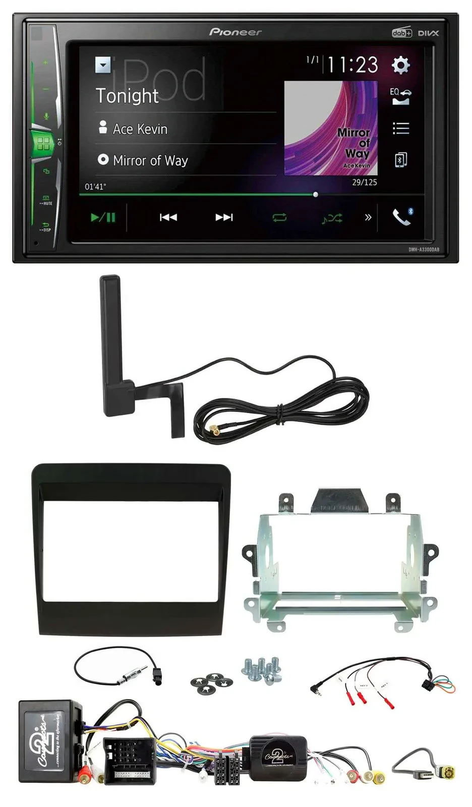 Pioneer MP3 DAB Lenkrad 2DIN Bluetooth Autoradio für Porsche 911 11-17 MOST-Soun