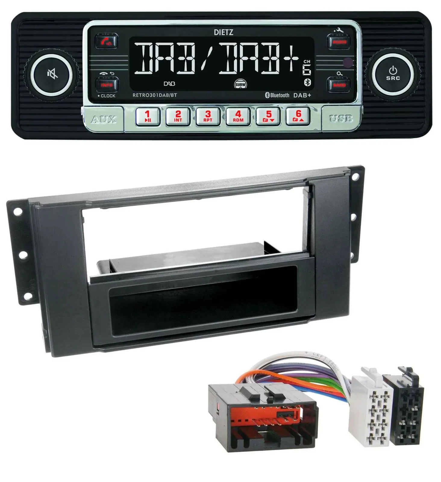 Dietz USB DAB MP3 Bluetooth Autoradio für Land Rover Freelander 2007-2010