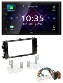 JVC DAB 2DIN MP3 Bluetooth USB Autoradio für Toyota Auris (ab 2013)
