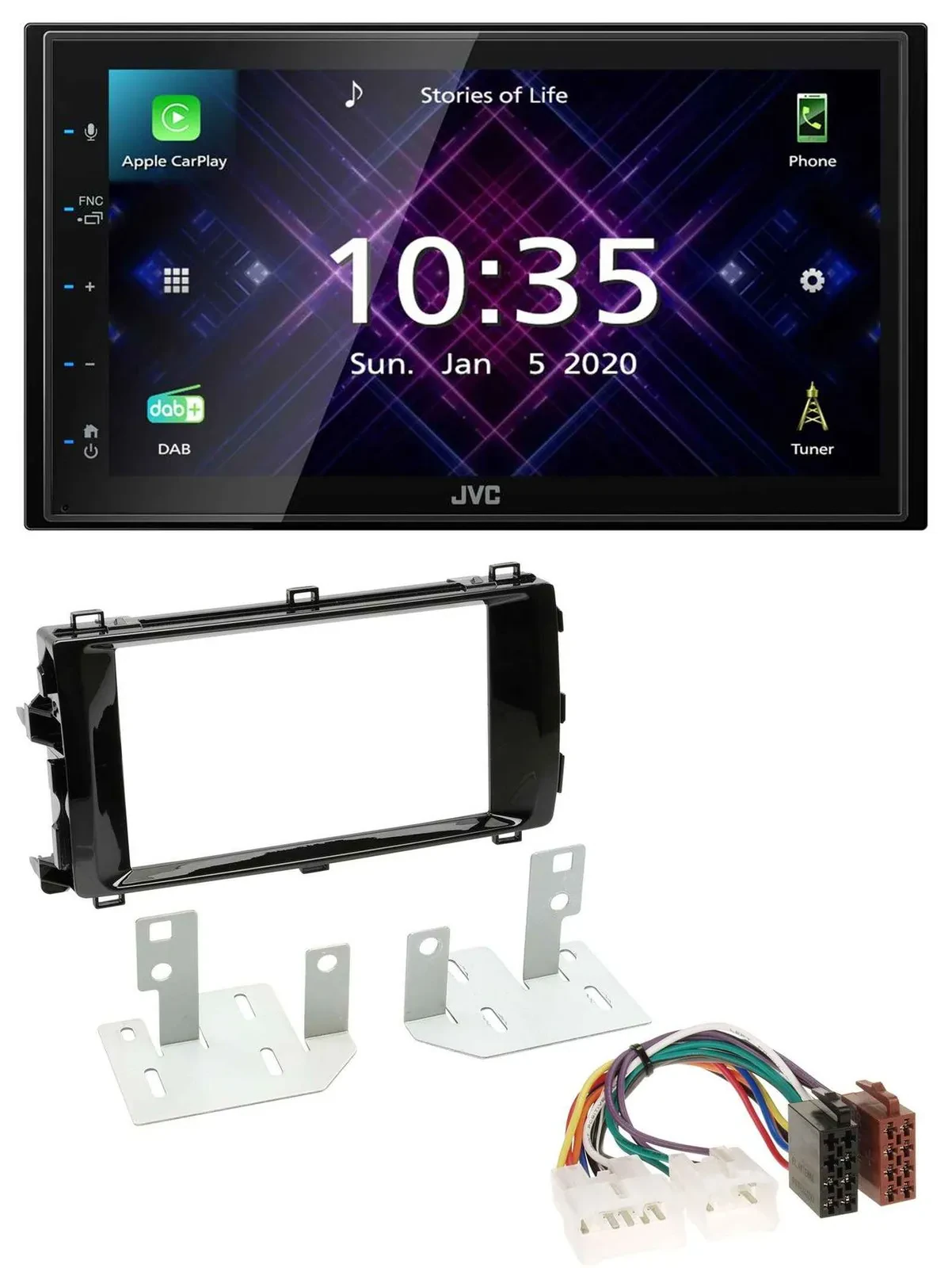 JVC DAB 2DIN MP3 Bluetooth USB Autoradio für Toyota Auris (ab 2013)