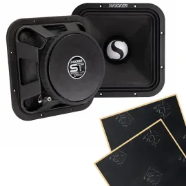 Kicker 49ST9MR8 9" Pro-Audio Midrange Car Speakers + Sound Damping