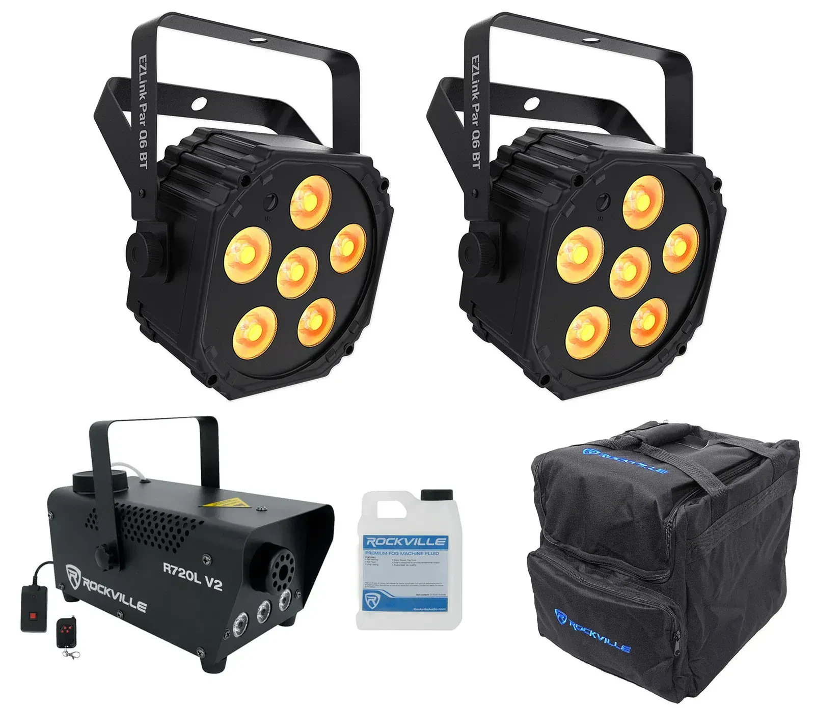 Комплект светового оборудования Chauvet DJ Ezlink Par Q6 BT + RLB40 + R720L