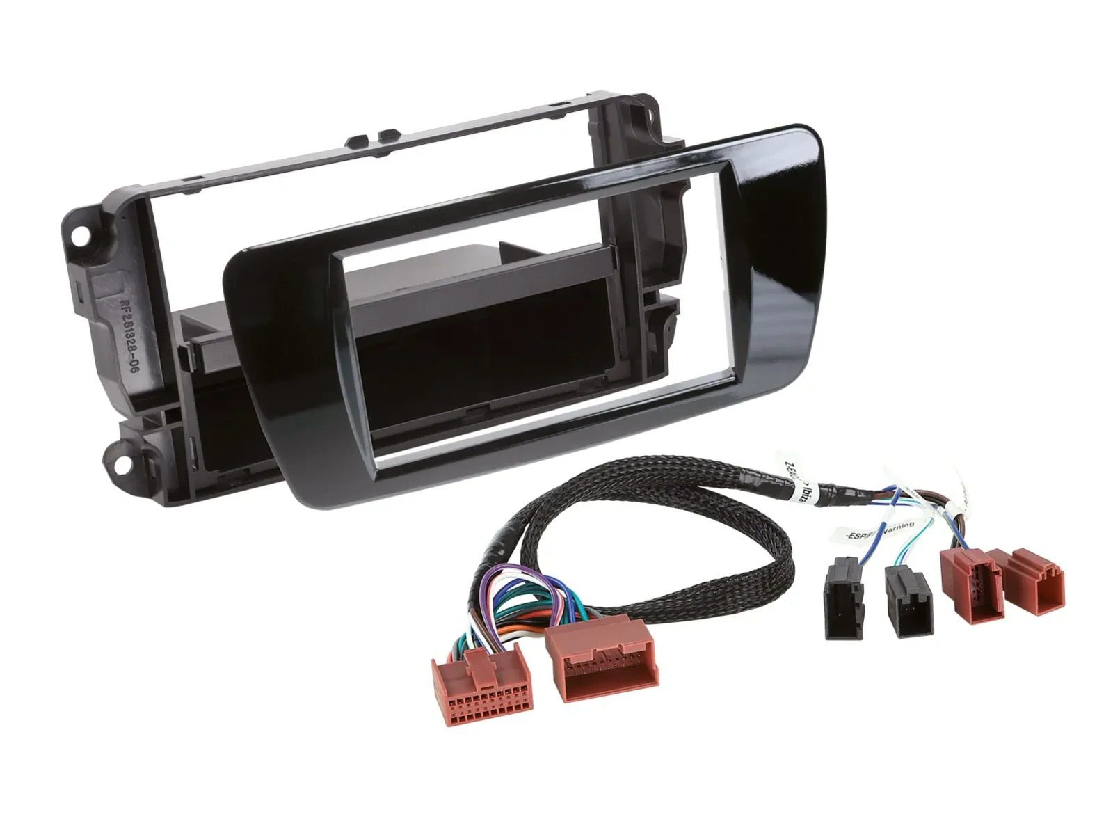 Radioblende DIN Autoradio für Seat Ibiza 2012-2016 klavierlack inkl. Schalter-Ka