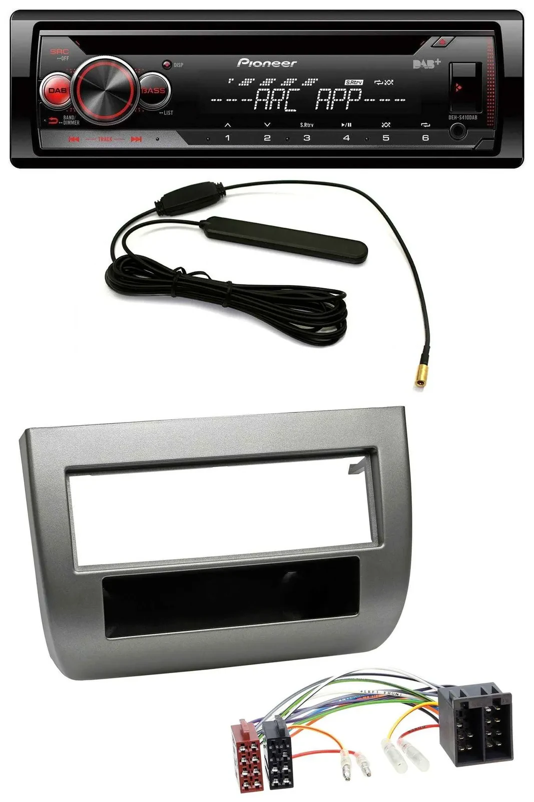 Pioneer CD USB AUX DAB MP3 Autoradio für Lancia Y (843 03-11) anthrazit