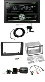 Автомагнитола Pioneer 2DIN CD USB Bluetooth DAB для Fiat Idea 2006–2012 черная