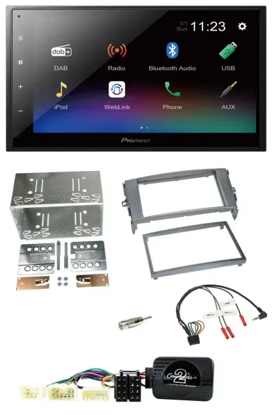 Pioneer USB Bluetooth DAB 2DIN Lenkrad Autoradio für Toyota Auris 2007-2011 anth