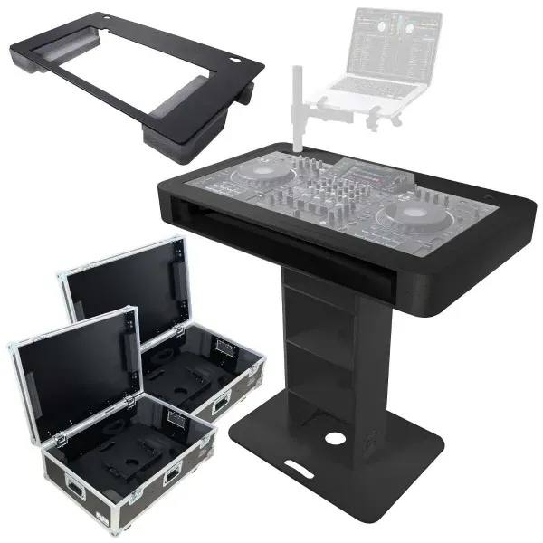 ProX XZF-DJCT-BL-CASE Black Control Tower Stand with DDJ-SZ Face Plate