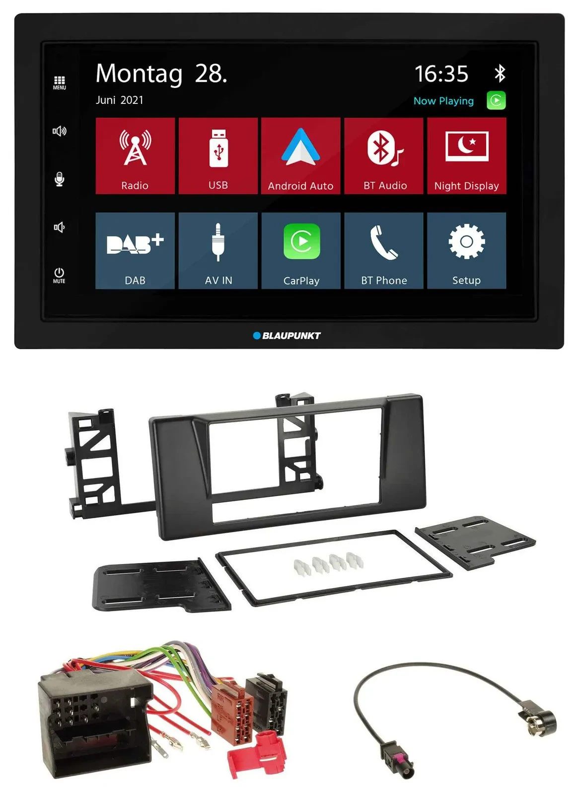 Blaupunkt MP3 Bluetooth DAB 2DIN USB Autoradio für BMW 5er E39 X5 Quadlock
