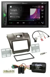 Pioneer 2DIN Lenkrad DAB USB Bluetooth Autoradio für Isuzu D-Max ab 2012 grau