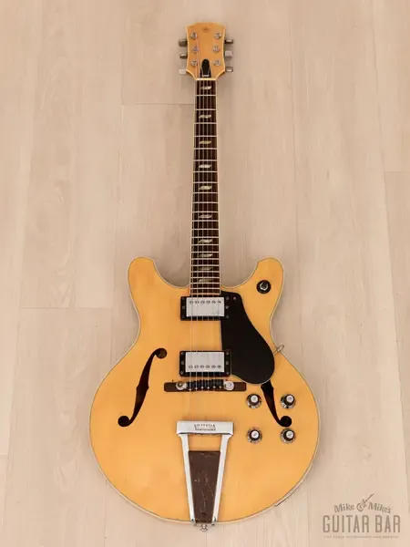 Полуакустическая электрогитара Yamaha SA-60 Super Axe Semi-Hollow Natural Japan 1974 w/Case