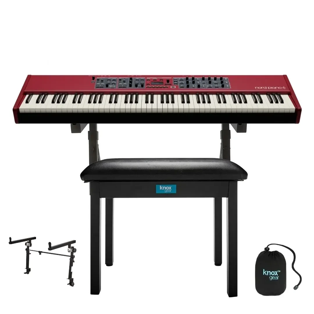 Nord Piano 6 88-Key Hammer Action Keybed Portable Piano (Red) Bundle