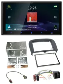 JVC USB Bluetooth 2DIN DAB MP3 Autoradio für Mercedes SL-Klasse 2001-2011 R230
