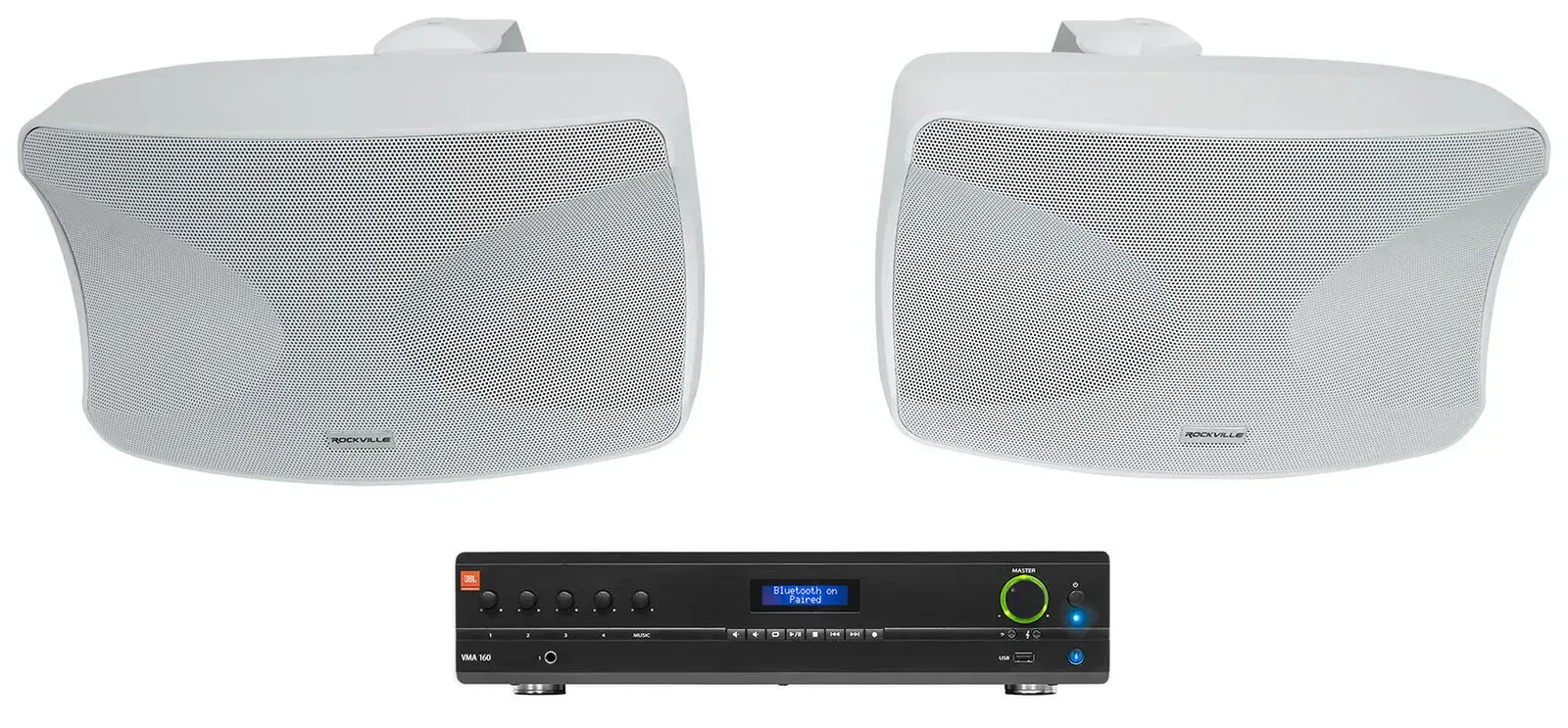 Настенная акустика JBL WET-44 PRO White с усилителем (пара)