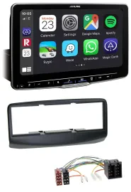 Alpine Bluetooth MP3 USB DAB Autoradio für Fiat Multipla 186 Facelift 2006-2010