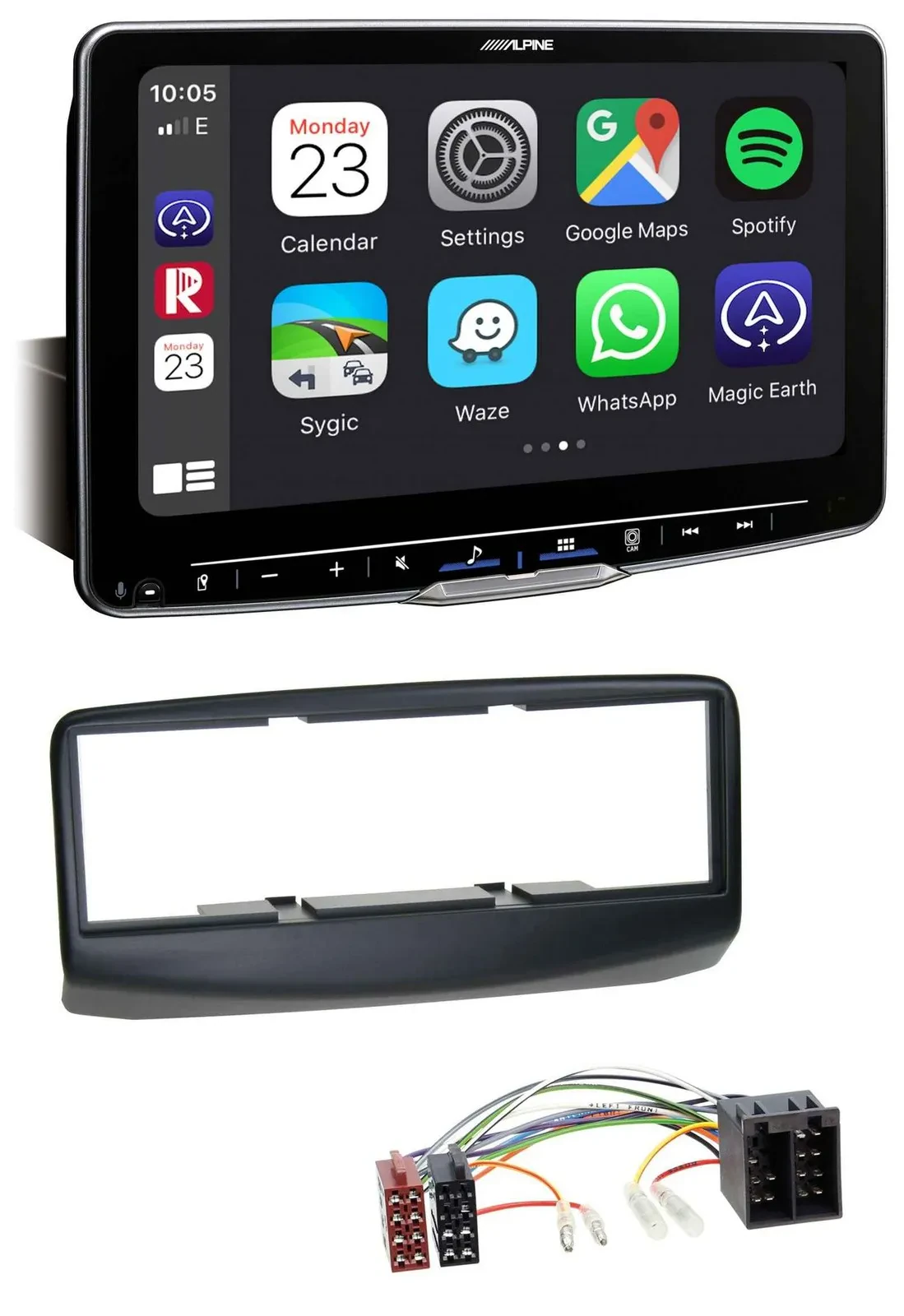 Alpine Bluetooth MP3 USB DAB Autoradio für Fiat Multipla 186 Facelift 2006-2010