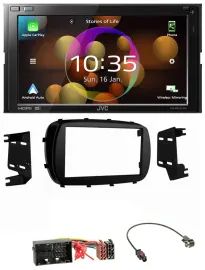 JVC DAB MP3 2DIN Bluetooth USB Autoradio für Fiat 500X (ab 2015)