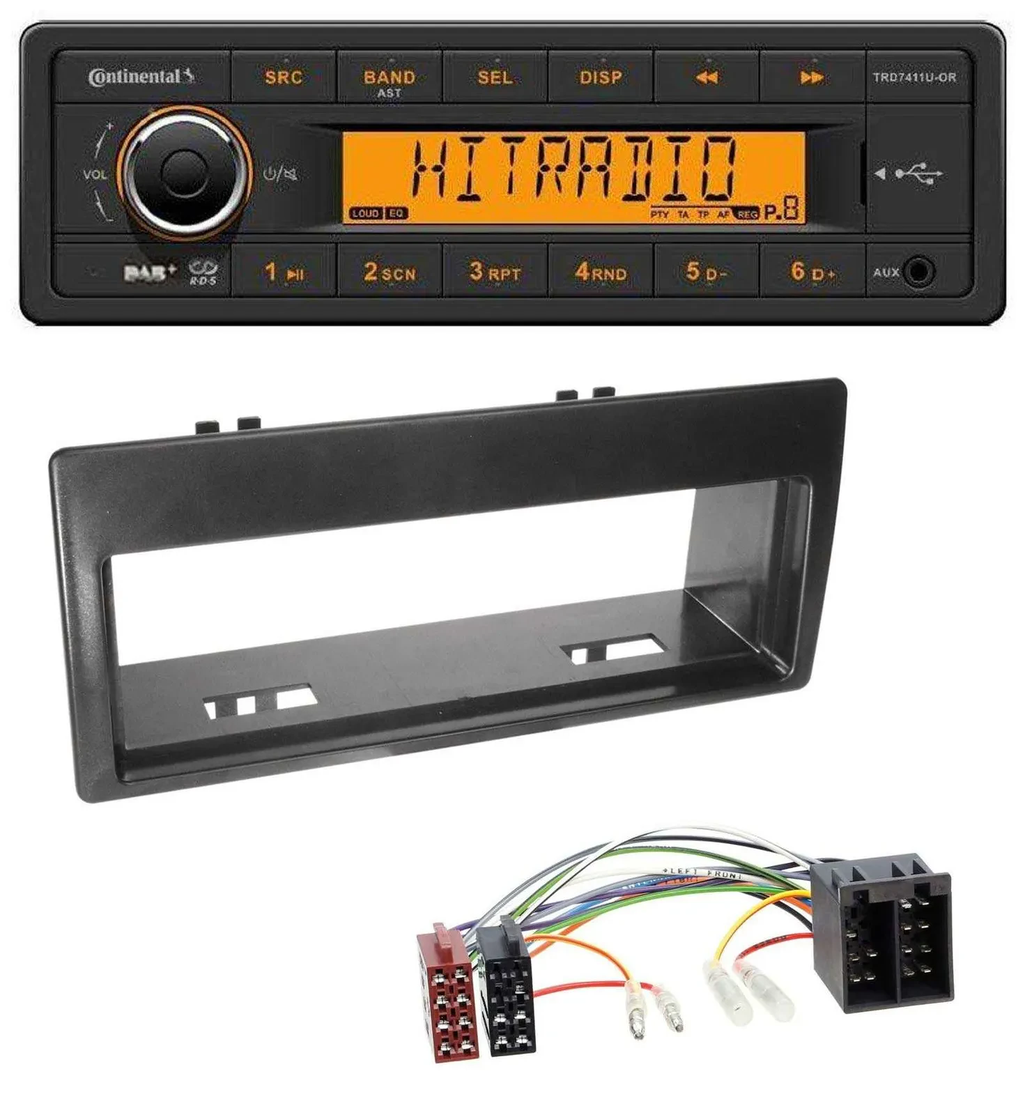 Continental 1DIN DAB MP3 AUX USB Autoradio für Citroen Xantia (1999-2003)