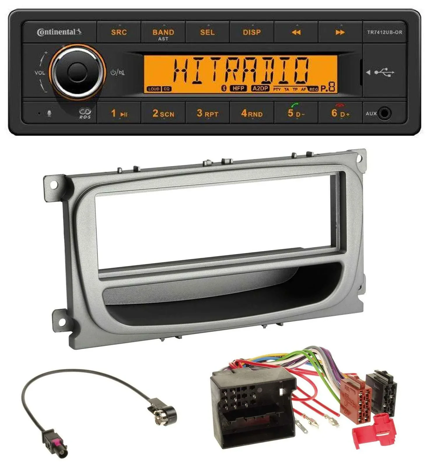 Continental MP3 Bluetooth AUX USB Autoradio für Ford Focus Galaxy C-Max ab 2007