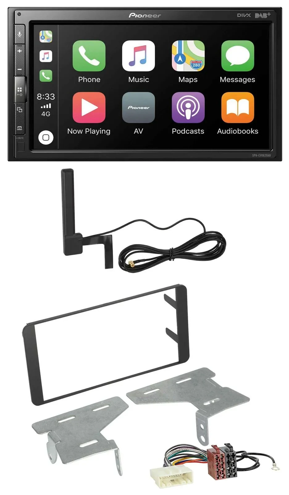 Pioneer USB 2DIN Bluetooth DAB MP3 Autoradio für Subaru BRZ (ab 2012)