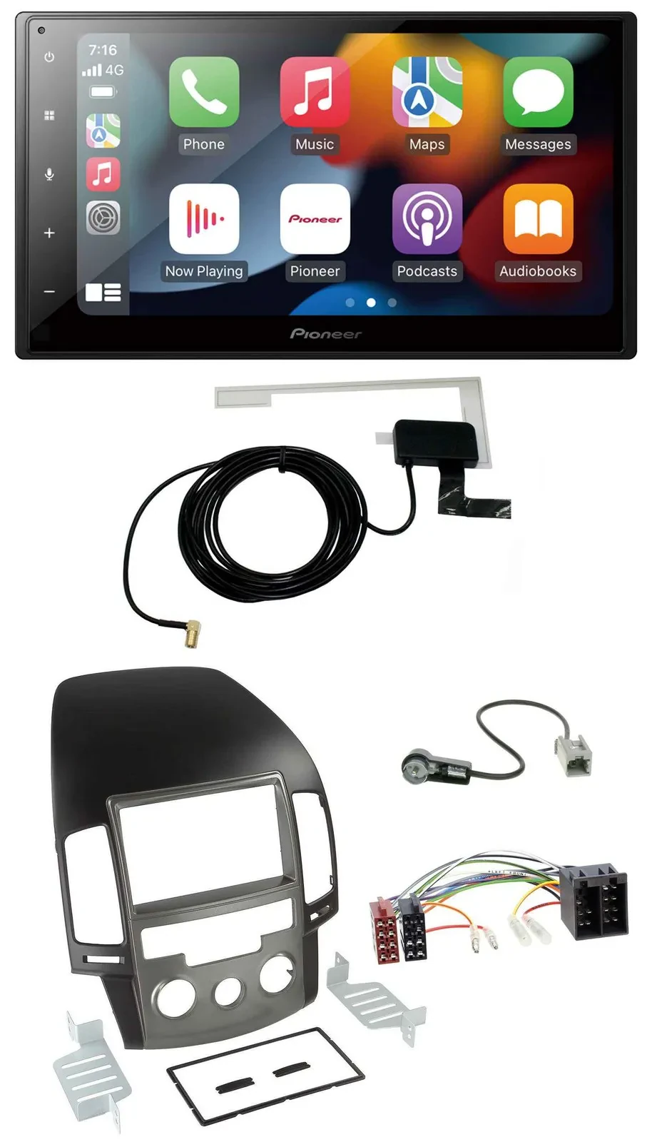 Автомагнитола Pioneer 2-DIN, MP3, USB, Bluetooth, DAB для Hyundai i30 (с 2008)