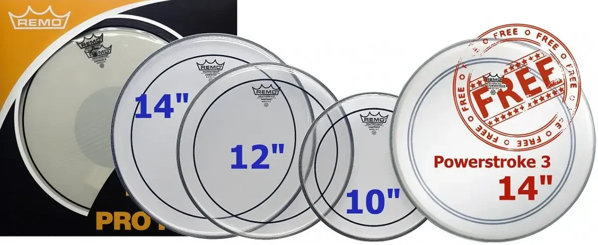 Набор пластиков для барабана REMO ProPack PP-0310-PS  4 штуки