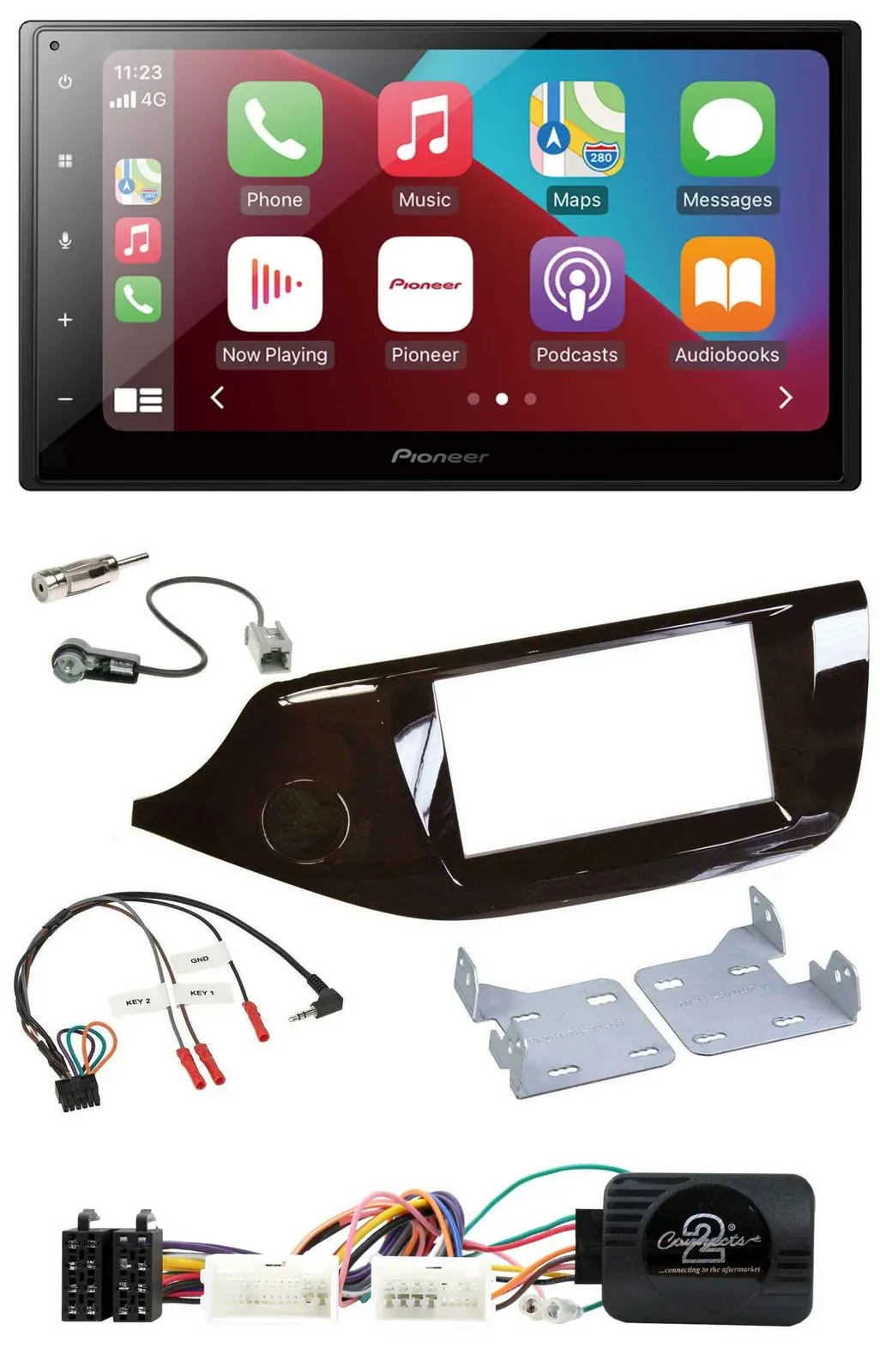 Автомагнитола для Kia Ceed (с 2012) Pioneer 2 DIN, DAB, Bluetooth, USB, глянцевая