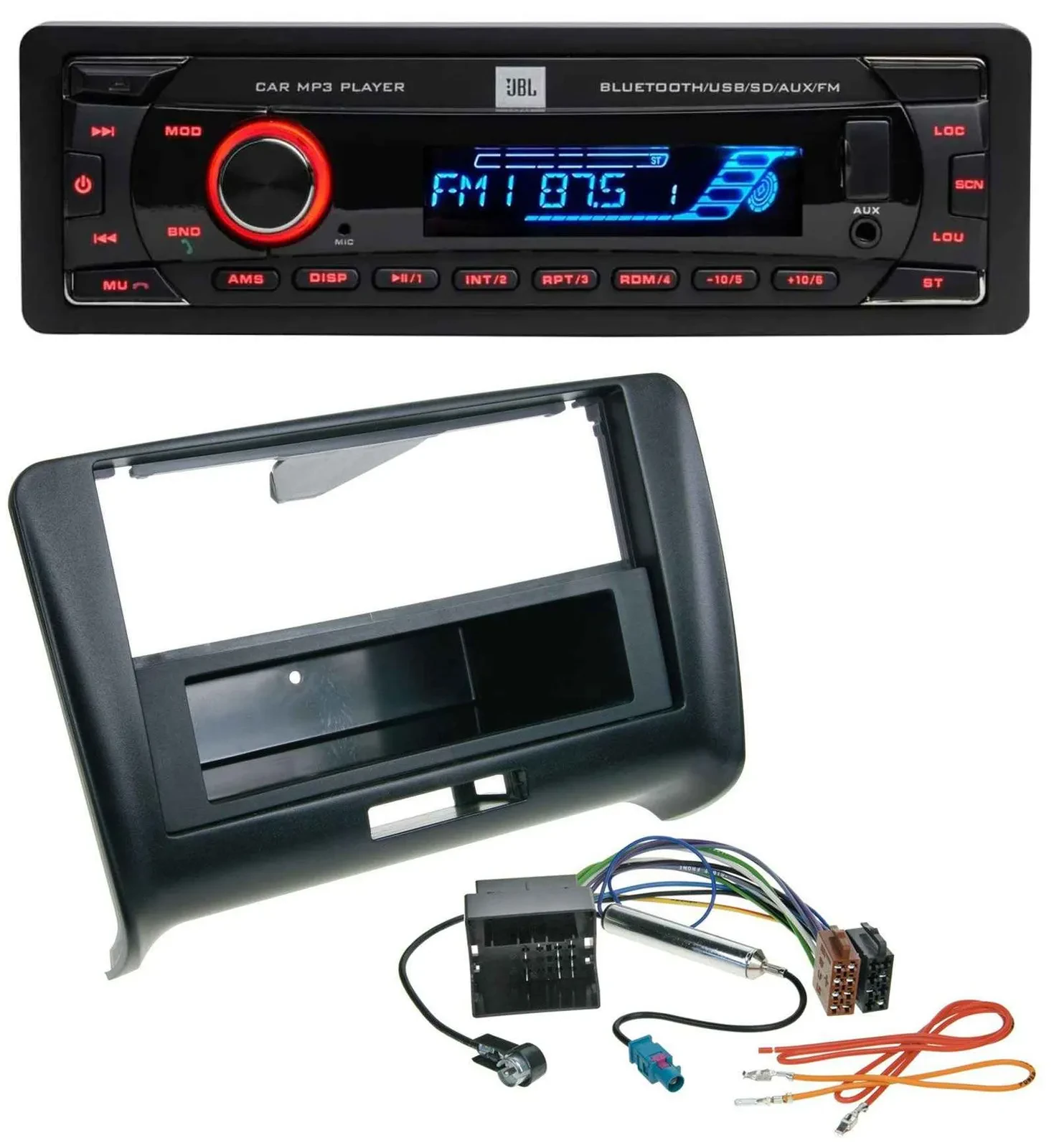 JBL AUX MP3 USB Bluetooth SD Autoradio für Audi TT (2006-2014) - Quadlock