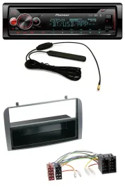 Автомагнитола для Alfa Romeo 147/GT Pioneer USB DAB MP3 Bluetooth CD, антрацит, с карманом