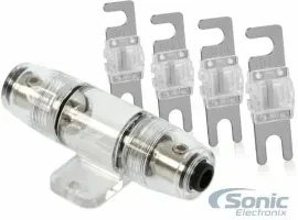 4 Pack of 80 Amp Nickel-Plated MANL Fuse w/ Belva MANL Fuse Holder