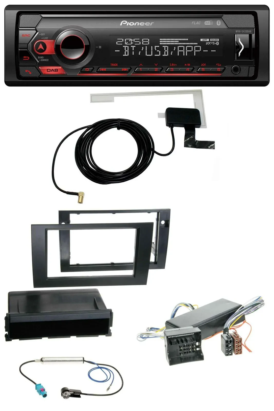 Автомагнитола для Audi A4 99–01 (B5) Pioneer DAB, USB, MP3, Bluetooth