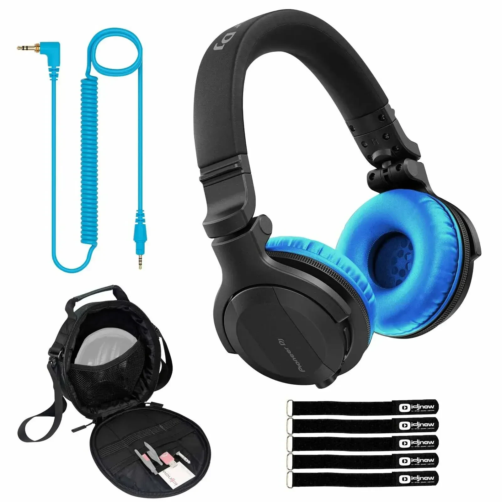 Наушники беспроводные Pioneer DJ HDJ-CUE1BT Black Blue с аксессуарами