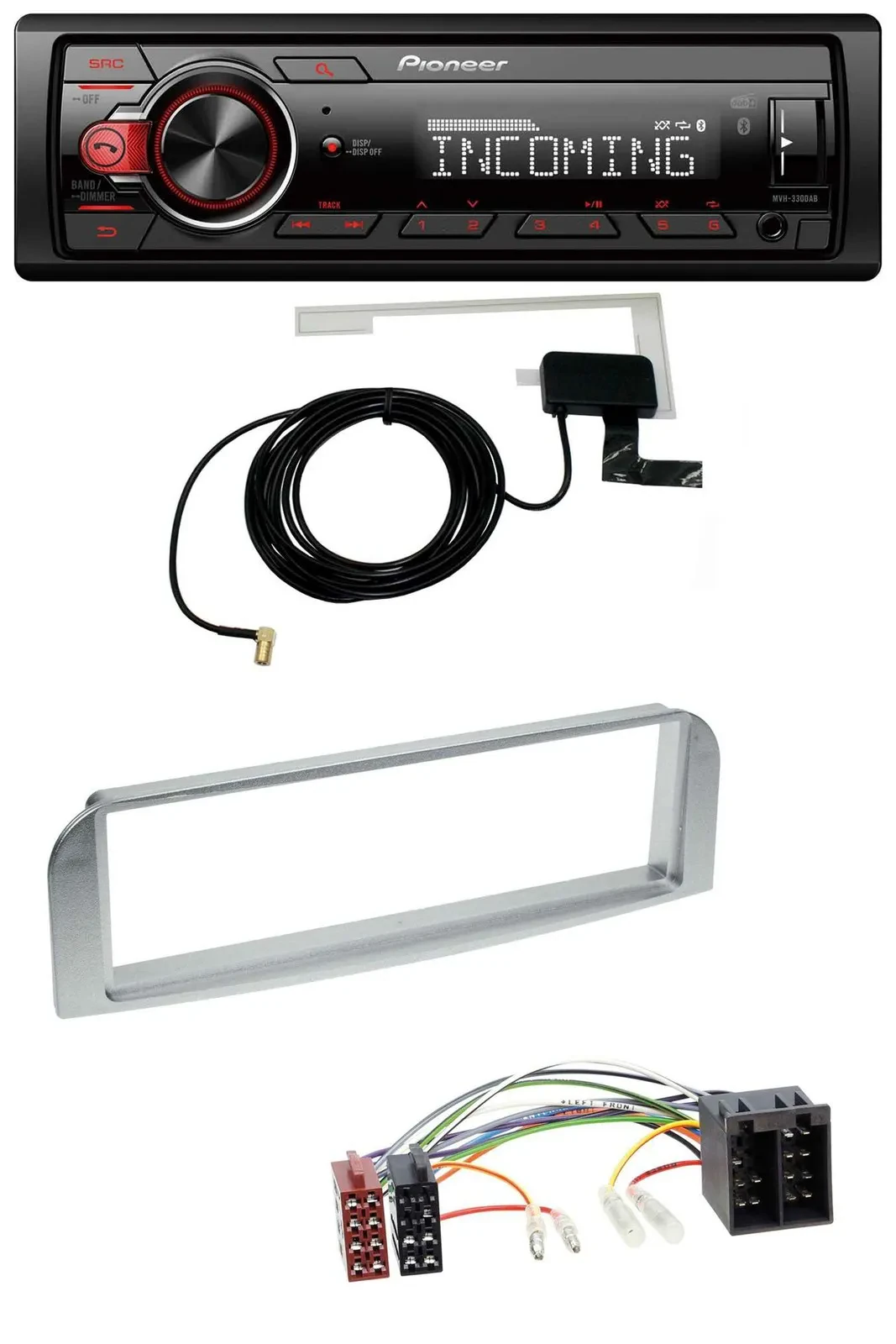 Автомагнитола Pioneer USB, MP3, DAB, Bluetooth для Alfa Romeo 147/GT серебристо-серая