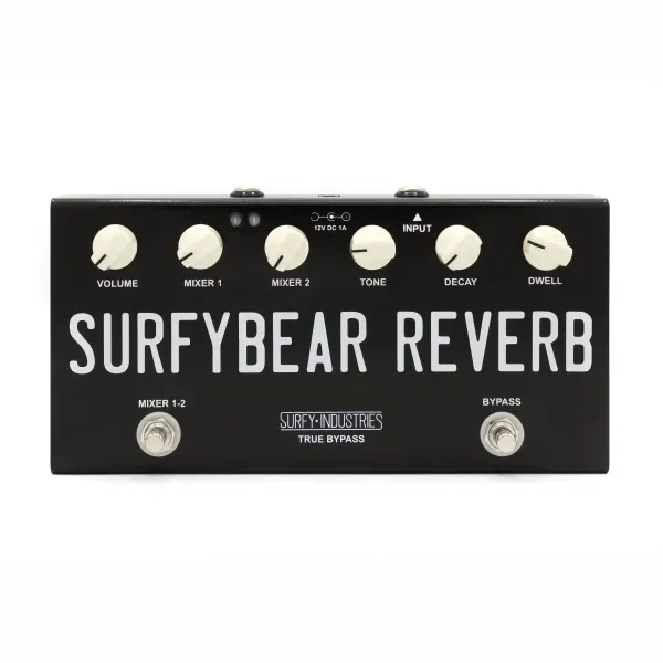 Педаль эффектов для электрогитары SURFY INDUSTRIES SurfyBear Compact Black V1.1 Federhall Spring Reverb