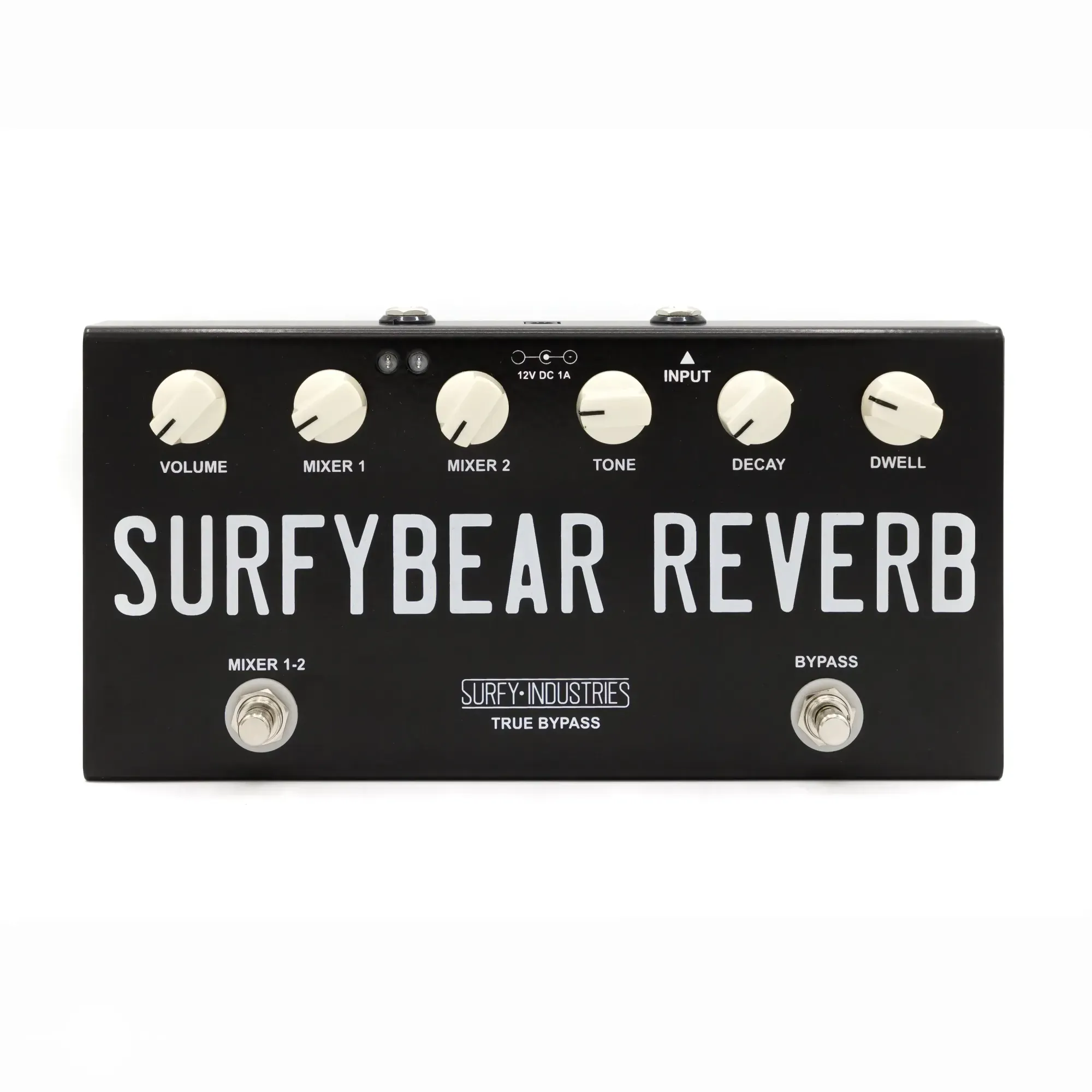 Педаль эффектов для электрогитары SURFY INDUSTRIES SurfyBear Compact Black V1.1 Federhall Spring Reverb