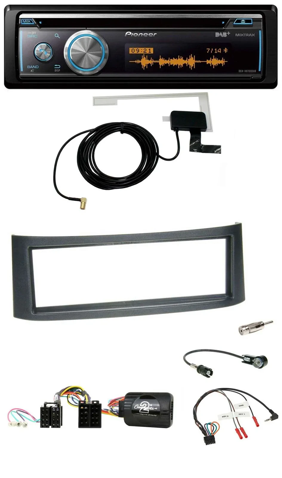 Pioneer Bluetooth DAB Lenkrad USB CD Autoradio für Smart ForFour W454 2004-2006