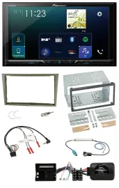 Pioneer Lenkrad Bluetooth USB 2DIN DAB Autoradio für Opel Corsa D Astra H Zafira